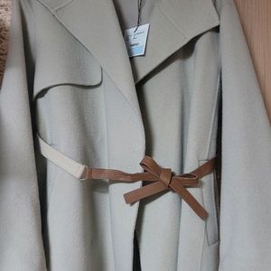 나이스클랍 모캐시 핸드메이드 벨티드 하프코트 55 새상품