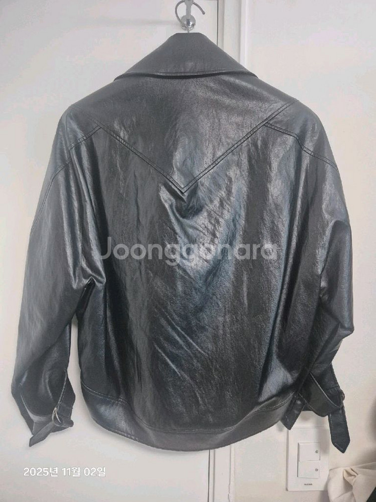 시스템 가죽자켓 여성--2
