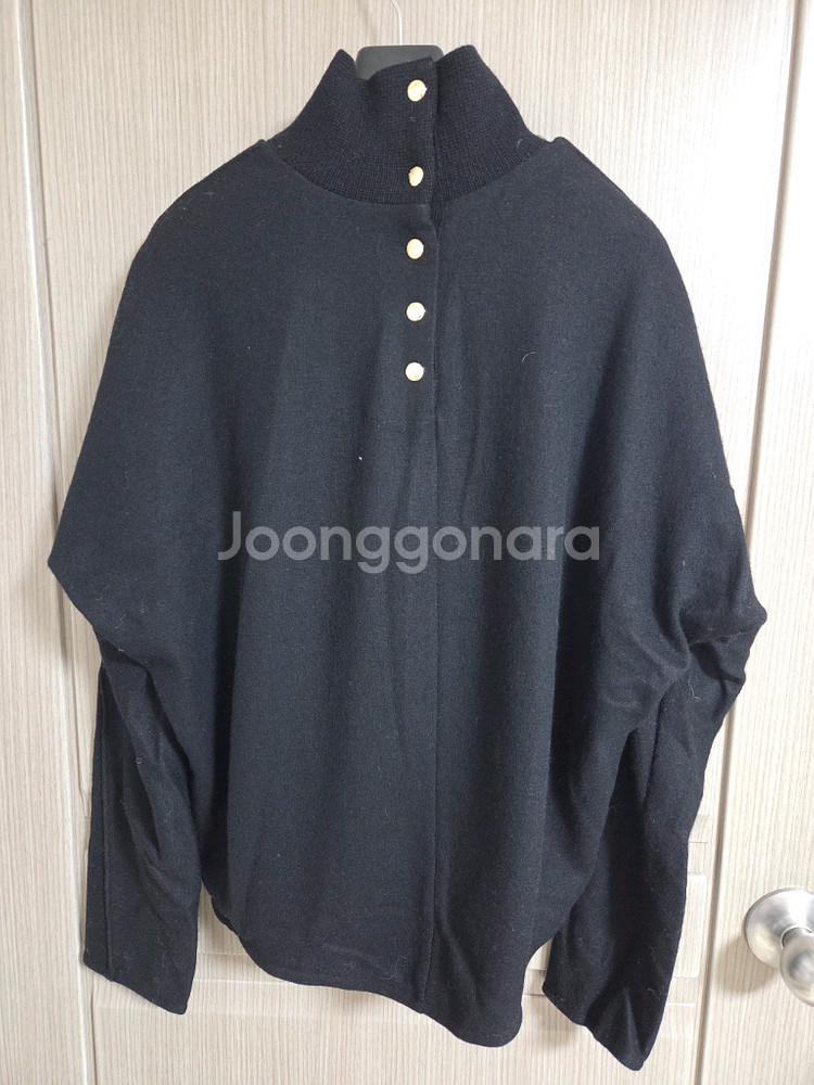 SJSJ 울 레터링 자수 하이넥 탑 타임 마인 타임--2