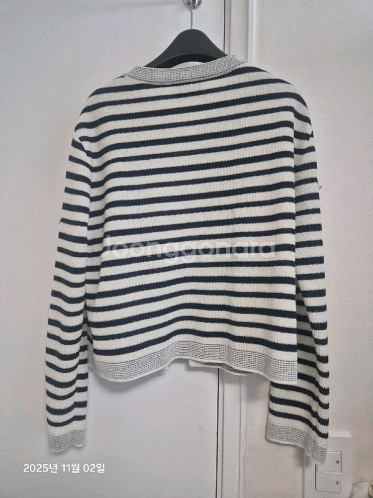 SJSJ 스트라이프 니트 가디건--2