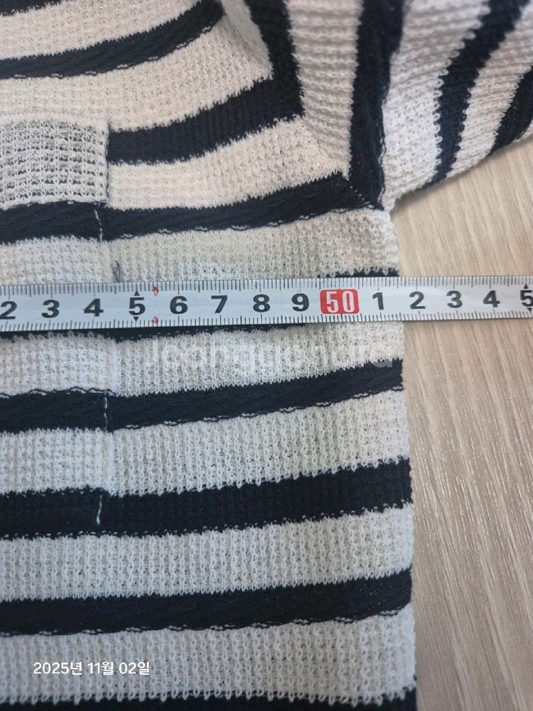 SJSJ 스트라이프 니트 가디건--5