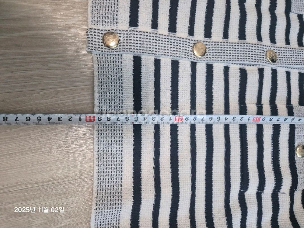 SJSJ 스트라이프 니트 가디건--6