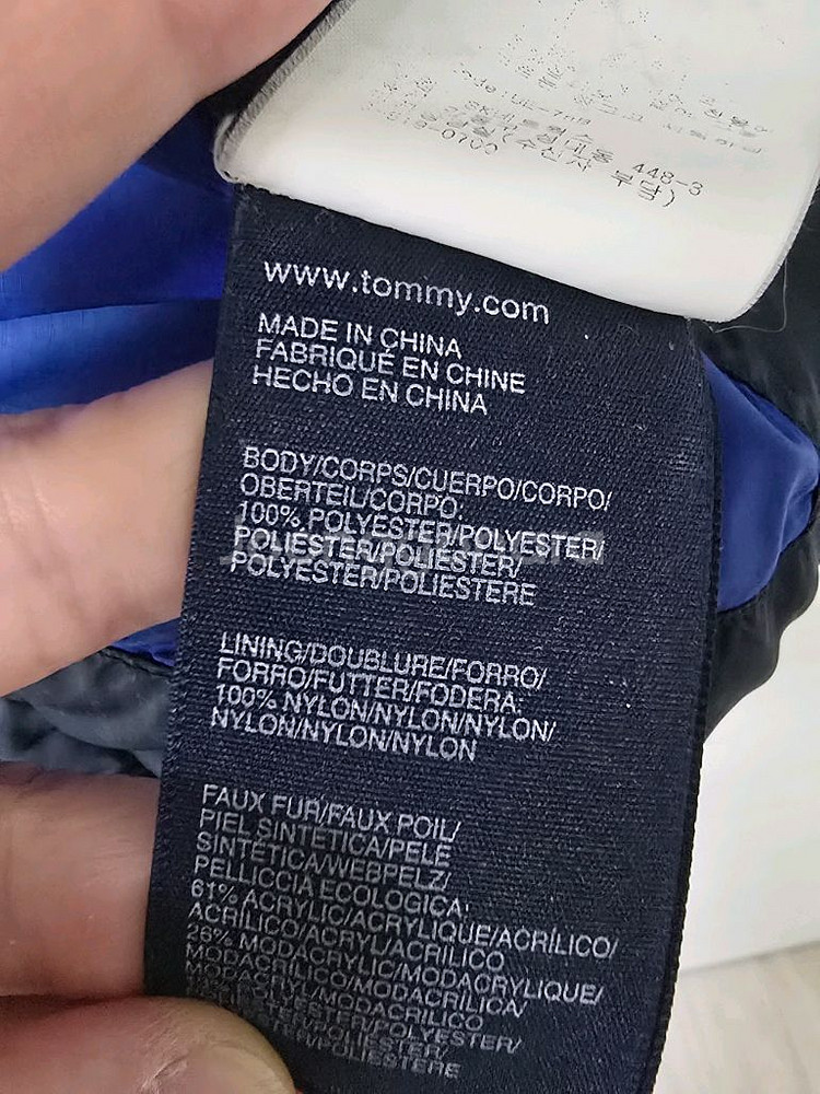 타미힐피거 패딩조끼 네이비 M--4