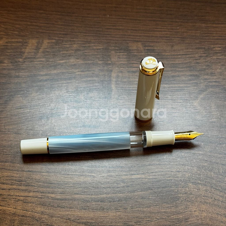 펠리칸 M200 파스텔블루 EF 개봉 잉크 미주입 미사용품--2