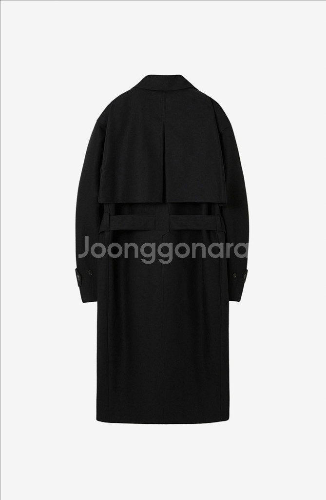 인사일런스 우먼 미니멀 싱글 트렌치 코트 블랙 s--2