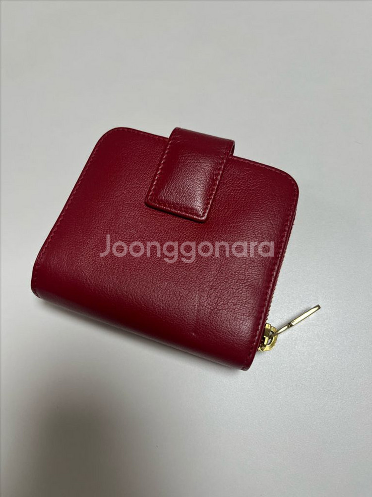 생로랑 YSL 로고 레더 지퍼 카드지갑--2