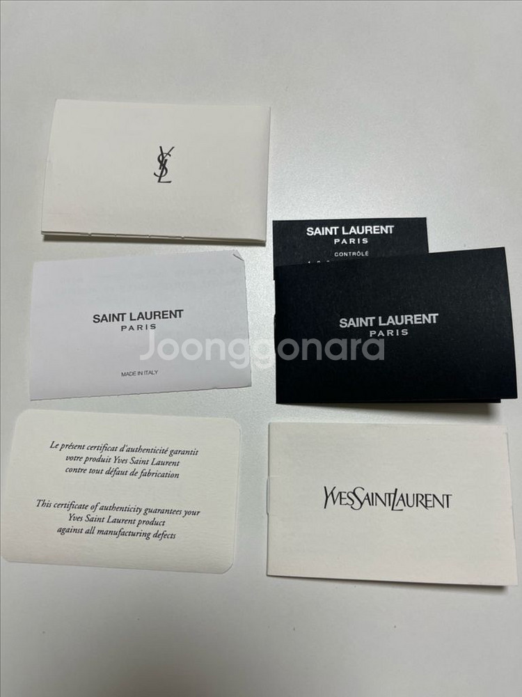 생로랑 YSL 로고 레더 지퍼 카드지갑--8