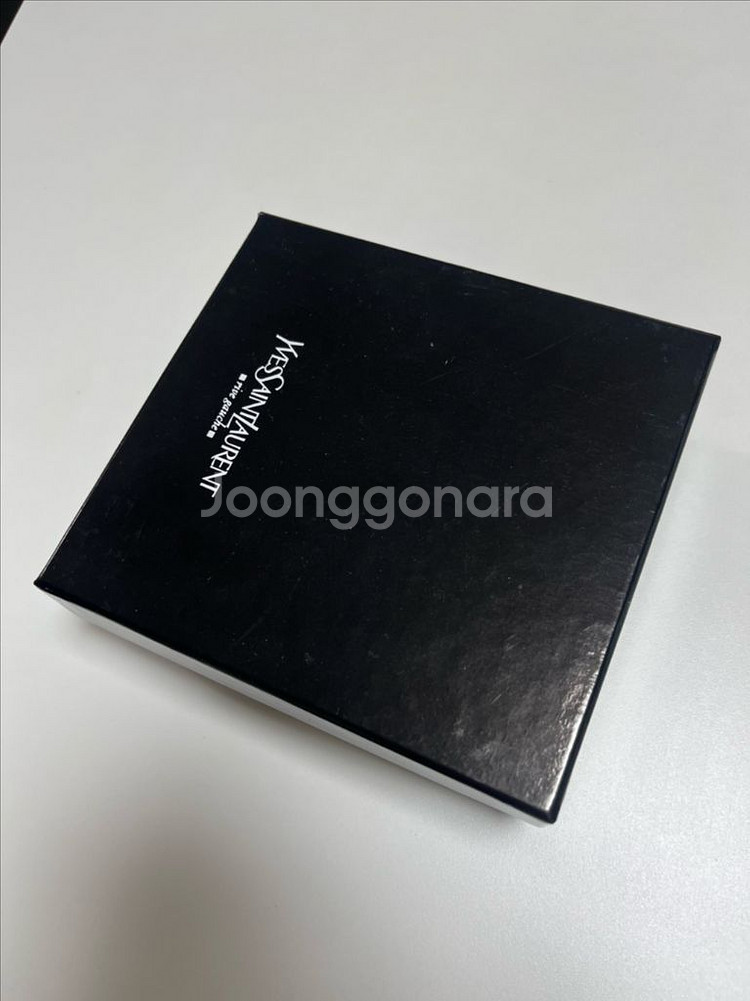 생로랑 YSL 로고 레더 지퍼 카드지갑--6