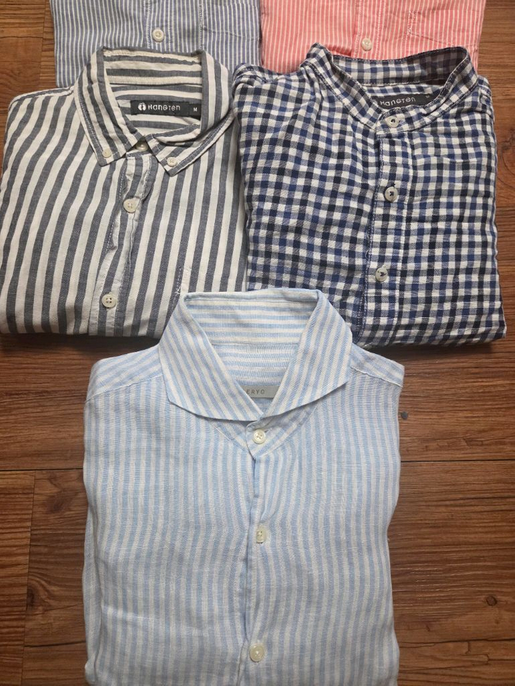 남자 긴팔 남방 셔츠 95 M 5벌--2