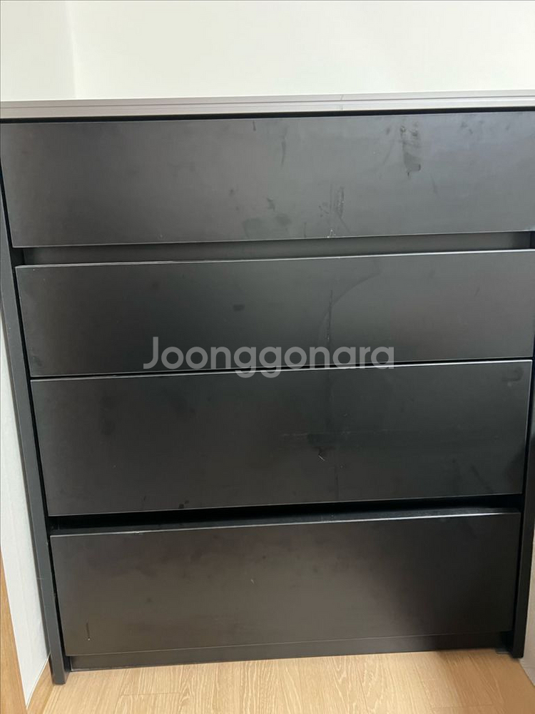 블랙 4단 서랍장--1
