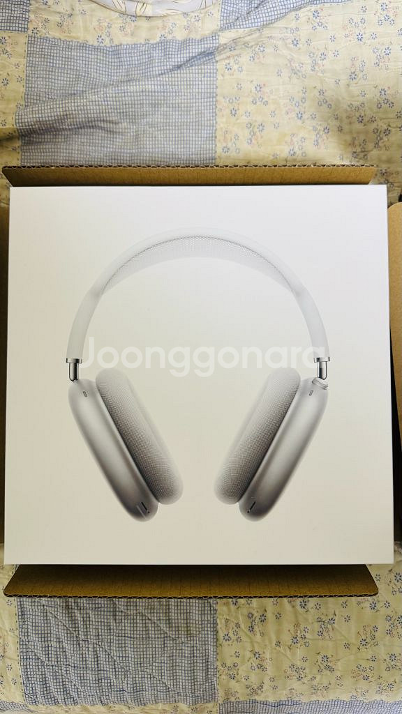 애플 에어팟맥스 실버/애플케어+풀박스+3.5 정품 케이블 증정--1