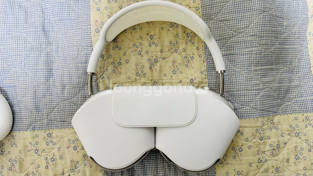 애플 에어팟맥스 실버/애플케어+풀박스+3.5 정품 케이블 증정--2