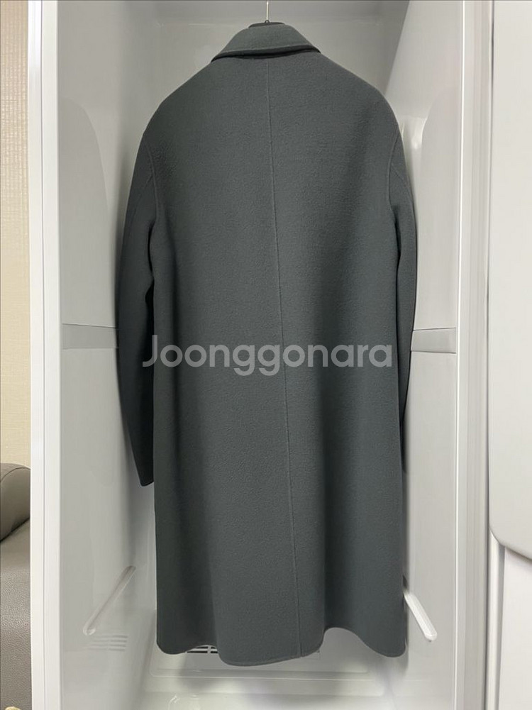 타임옴므 스모크그린 캐시미어 핸드메이드 더블코트 105--1