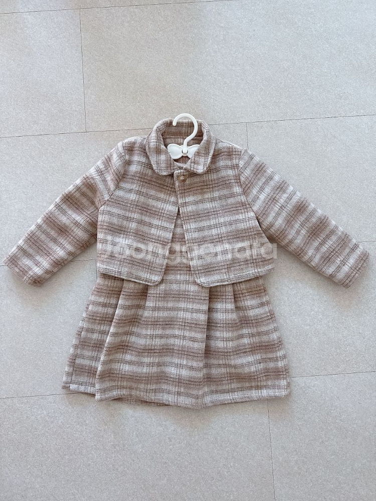 여아 120 모직 원피스 자켓 세트--0