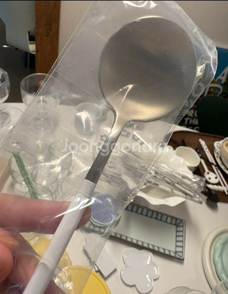 화이트 스테인리스 식기세트--2