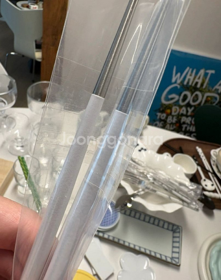 화이트 스테인리스 식기세트--1