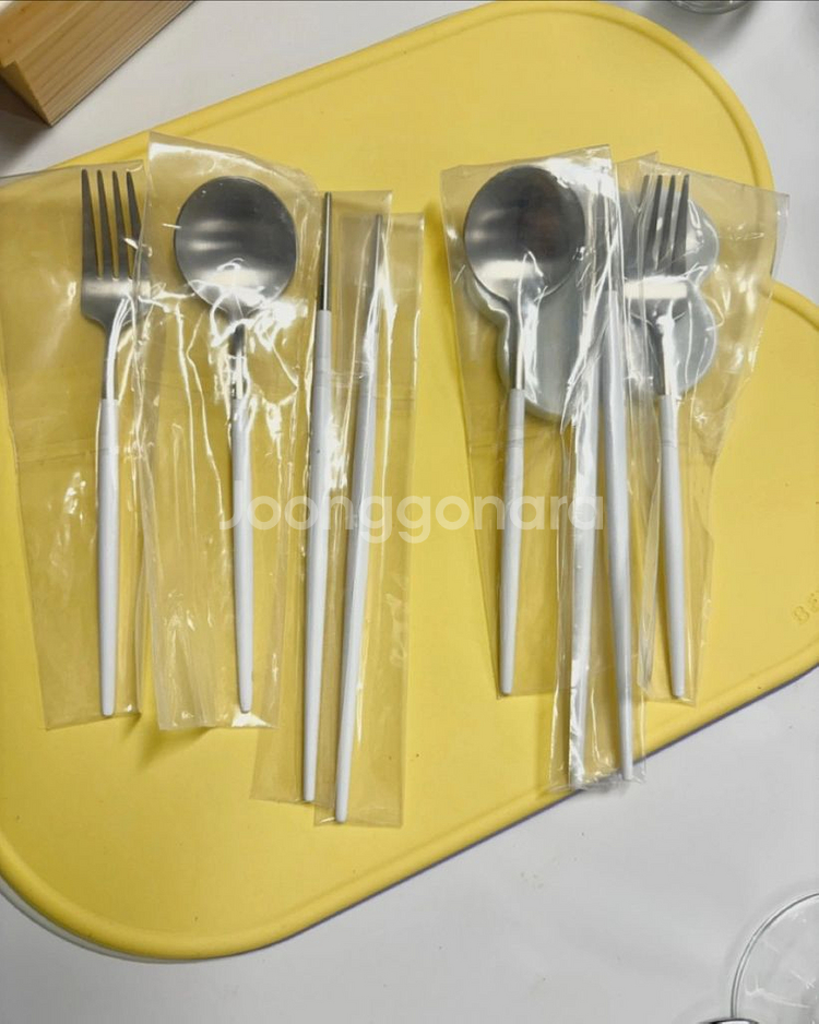 화이트 스테인리스 식기세트--0