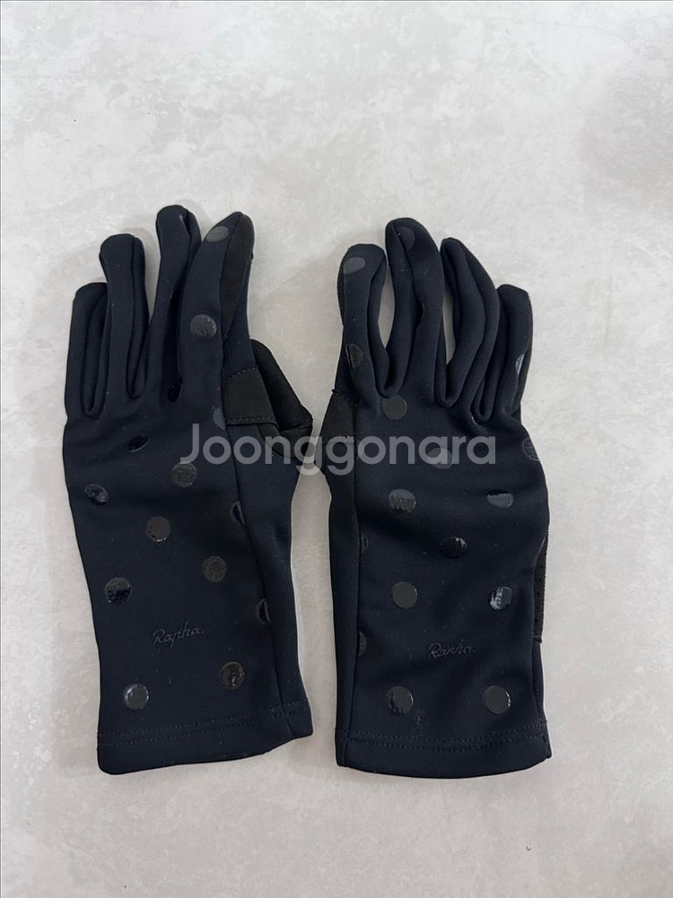 Rapha 검정색 물방울무늬 겨울 장갑--0