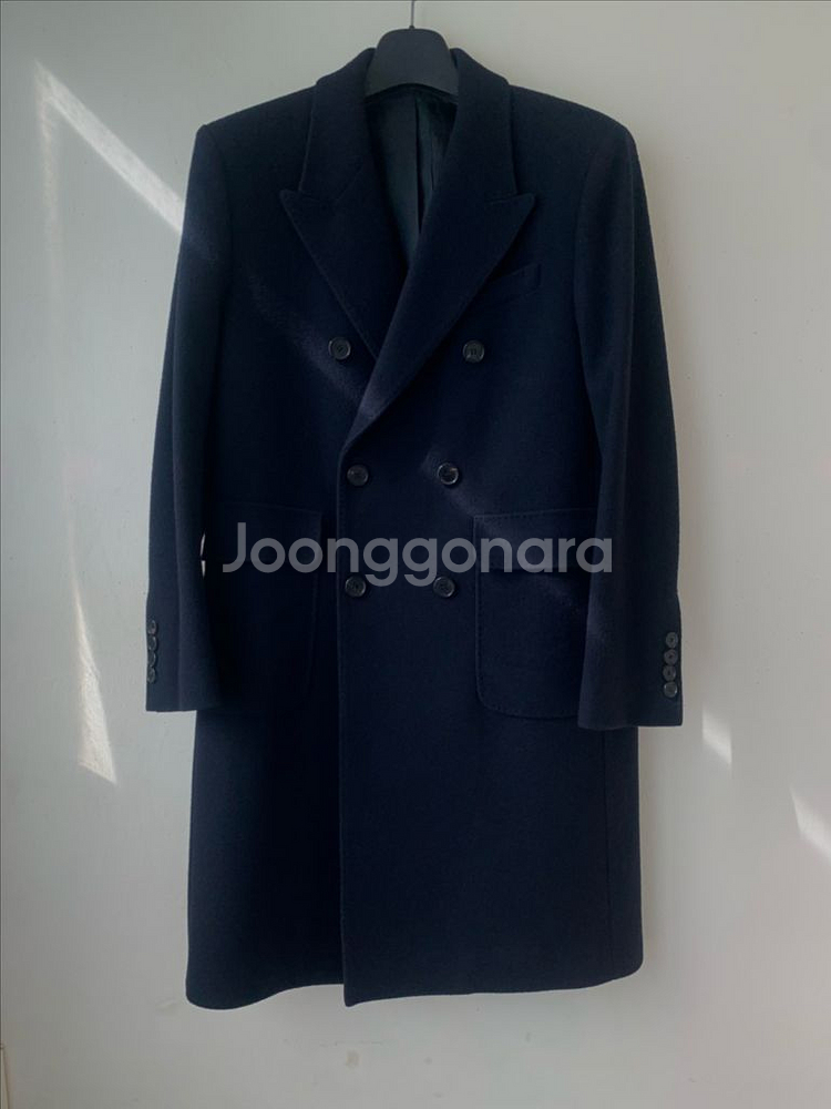 커스텀멜로우 더블코트 다크네이비--0