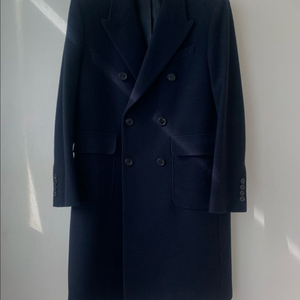 커스텀멜로우 더블코트 다크네이비