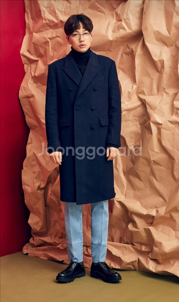 커스텀멜로우 더블코트 다크네이비--9