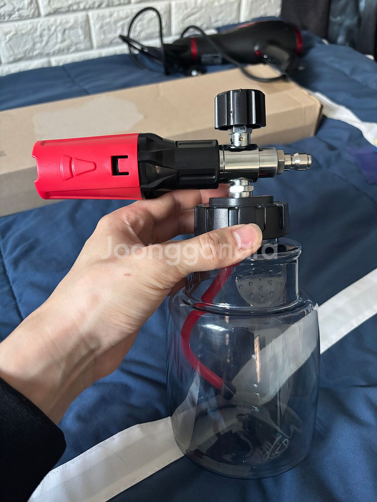 오토너드/워시데이 스테인레스 폼랜스(1000ml 블랙투명보틀) 블랙레드색상 #폼캐논--0