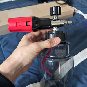 오토너드/워시데이 스테인레스 폼랜스(1000ml 블랙투명보틀) 블랙레드색상 #폼캐논