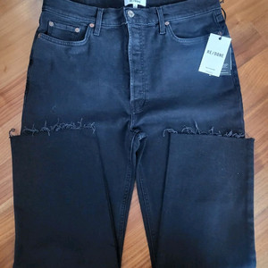 리던 70s 스토브 파이프진 블랙 32