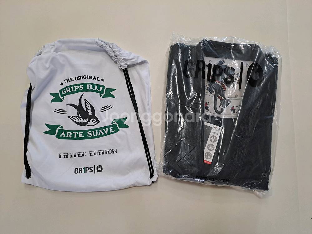새상품) 그립스 아르떼 수아브 1.0 블랙 주짓수 도복--4