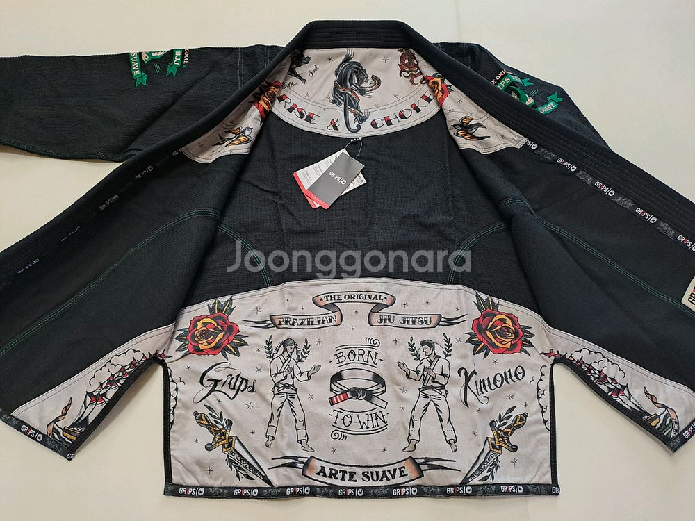 새상품) 그립스 아르떼 수아브 1.0 블랙 주짓수 도복--3