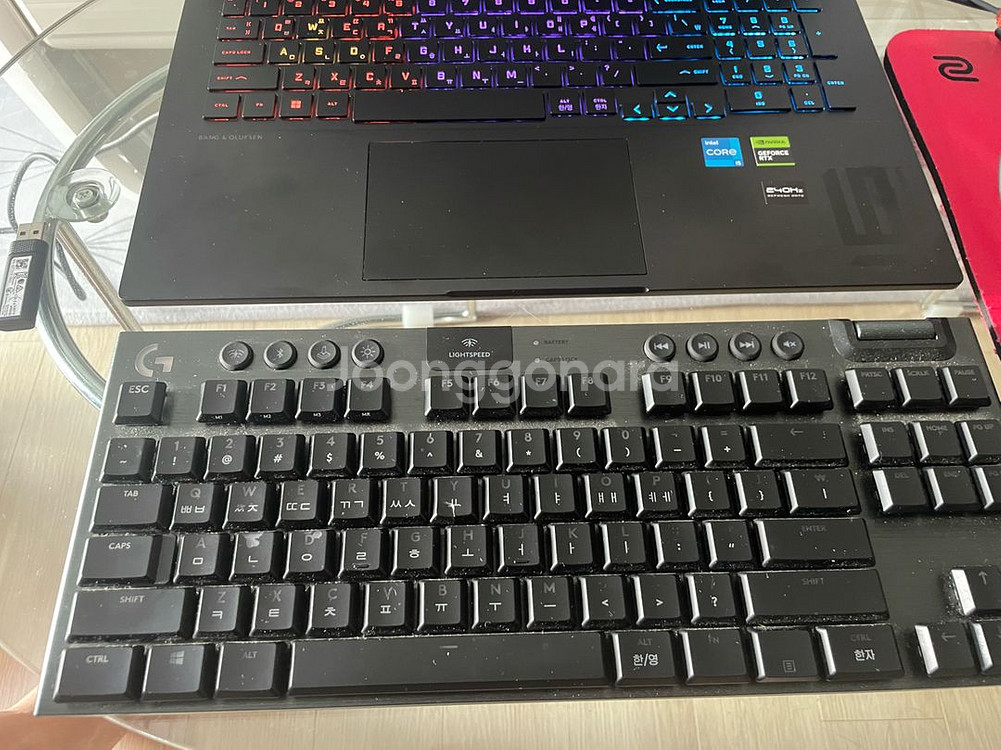 Hp오멘 게이밍 노트북 로지텍 키보드 마우스 판매합니다--1