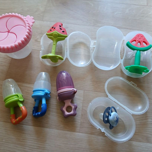 치발기, 간식통,공갈젖꼭지,과즙망