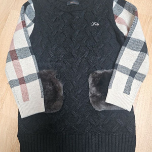 닥스키즈 체크 패턴 니트 120