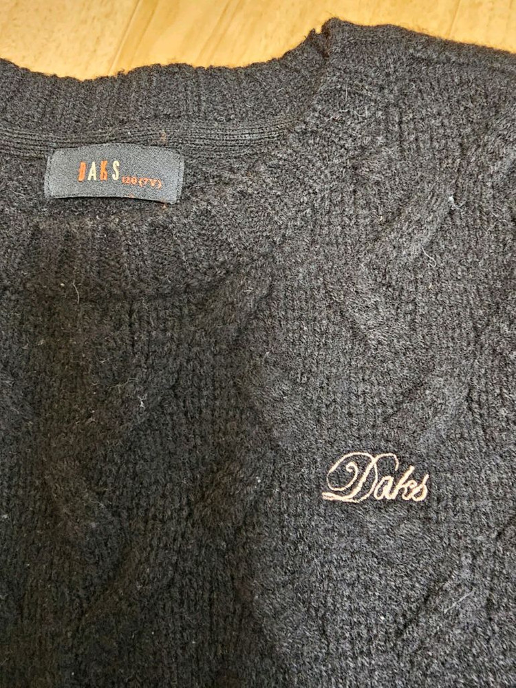 (가격인하)닥스키즈 체크 패턴 니트 120--2