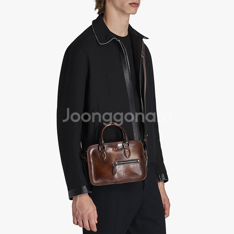 벨루티 앙주르 걸리버 레더 브리프케이스(클러치)--5