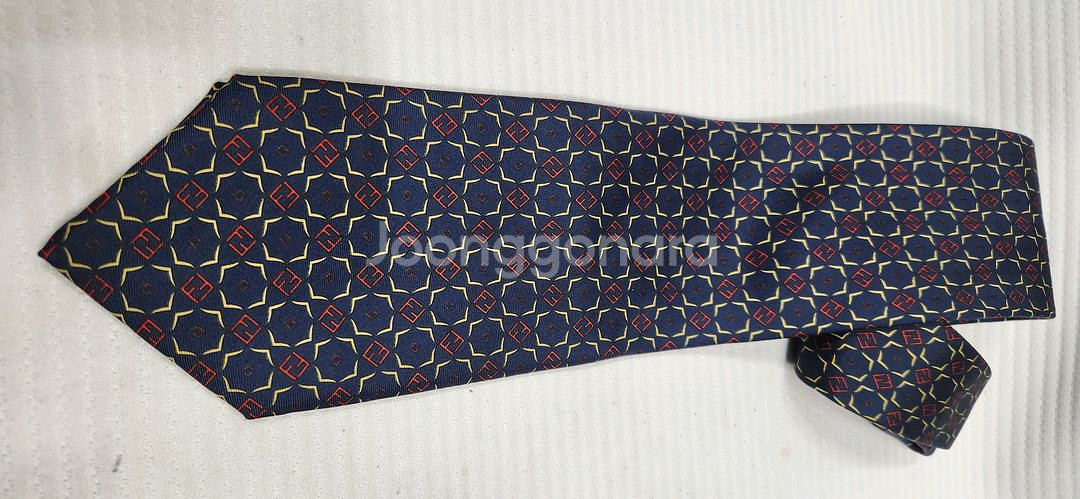 FENDI 펜디 FF 로고 실크넥타이--2