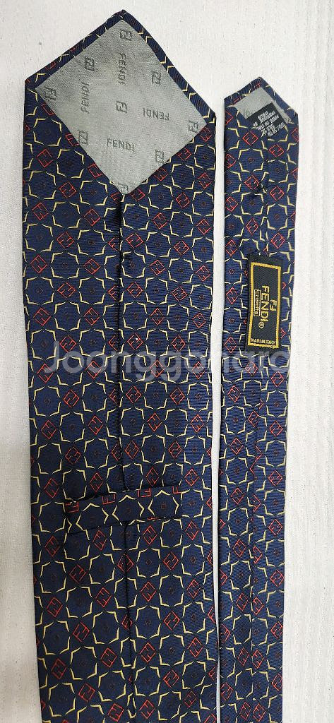 FENDI 펜디 FF 로고 실크넥타이--1