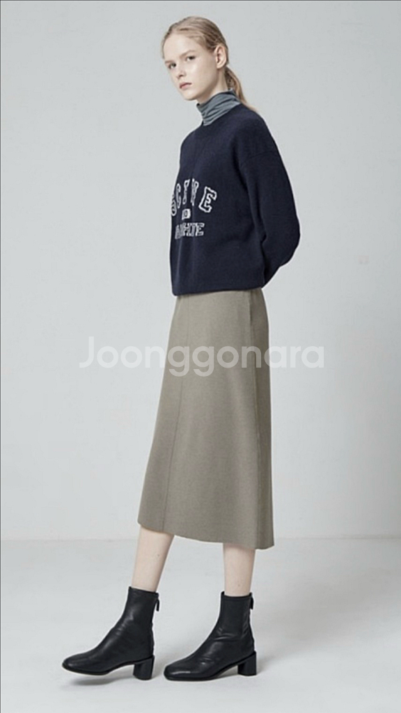 시스템 양모 레터링스웨터--0