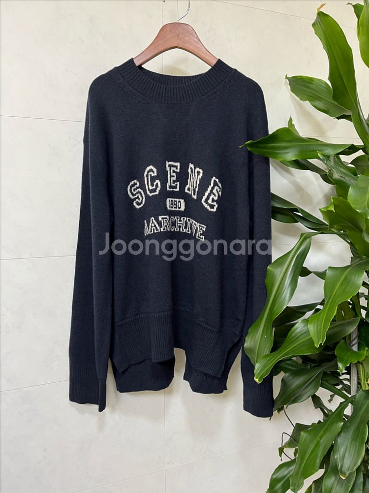 시스템 양모 레터링스웨터--2