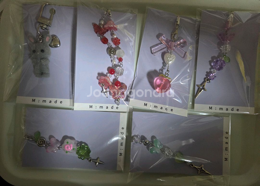 비즈키링 세트--2