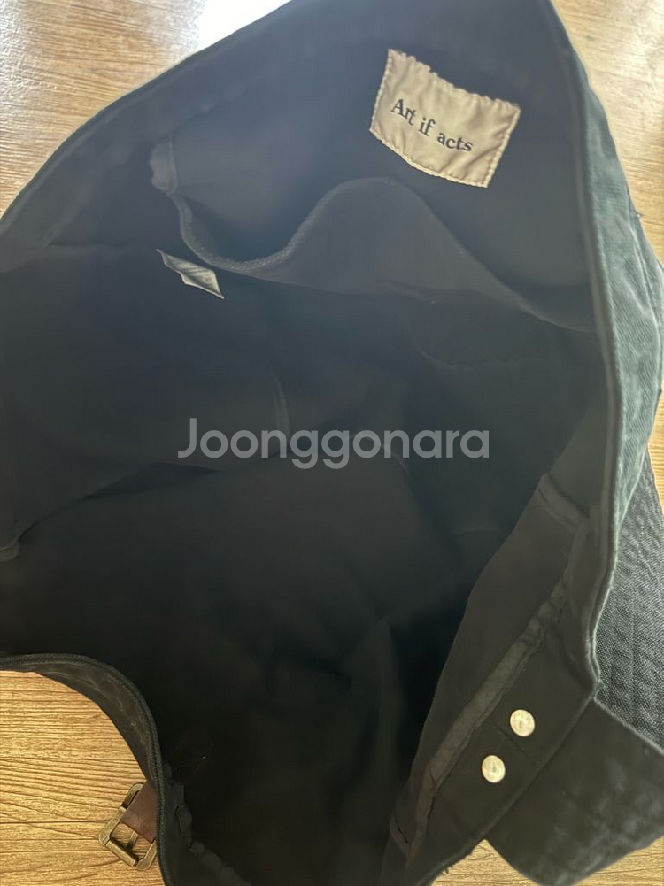 아트이프액츠 Garment Dyed Newsboy Bag_Black--2