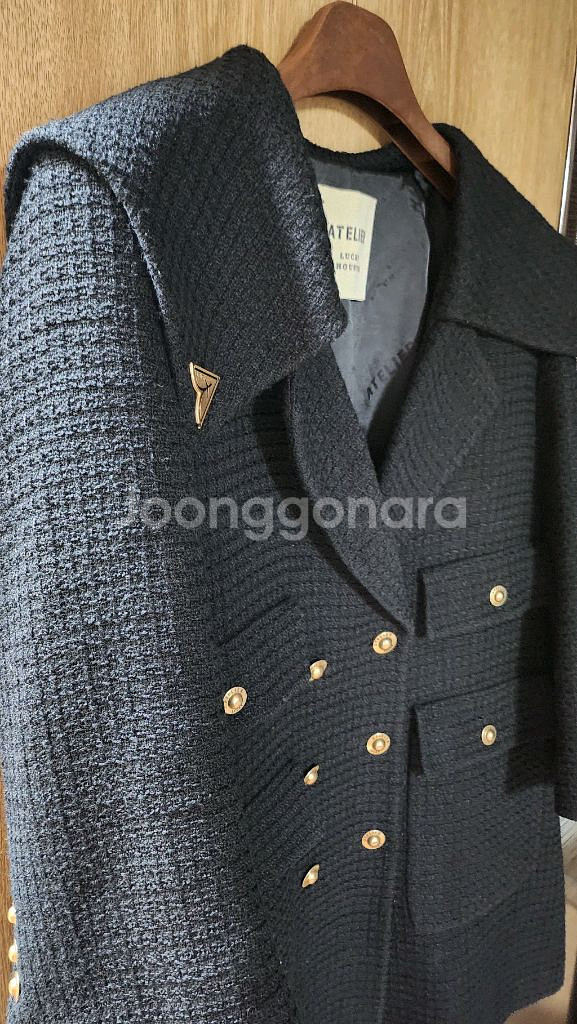 럭키슈에뜨 트위드 세일러 코트--6