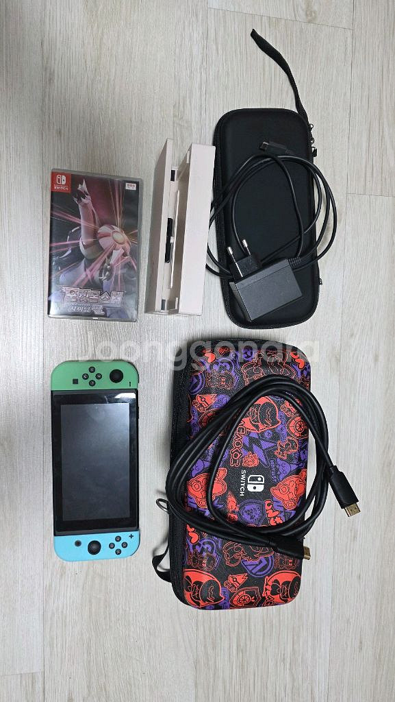 닌텐도 스위치 동물의 숲 에디션 + 게임 + 케이스 세트--0