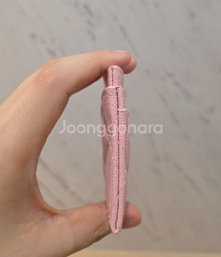 샤넬 클래식 카드슬롯 연핑크 딸기우유핑크 새상품--2