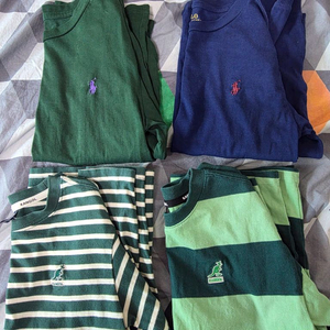 캉골키즈(130)+폴로키즈 긴팔 티셔츠 4벌