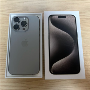(해외판 카메라무음)아이폰 15프로 256g 내추럴티타늄 S급