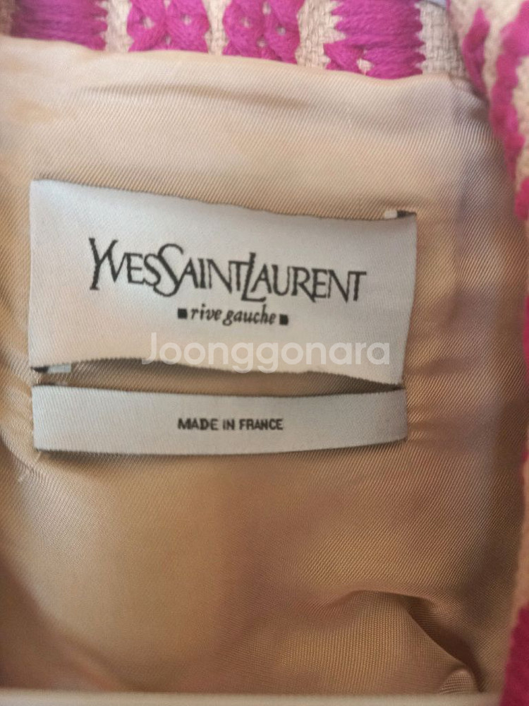 입생로랑 린가슈 패턴 자켓--2