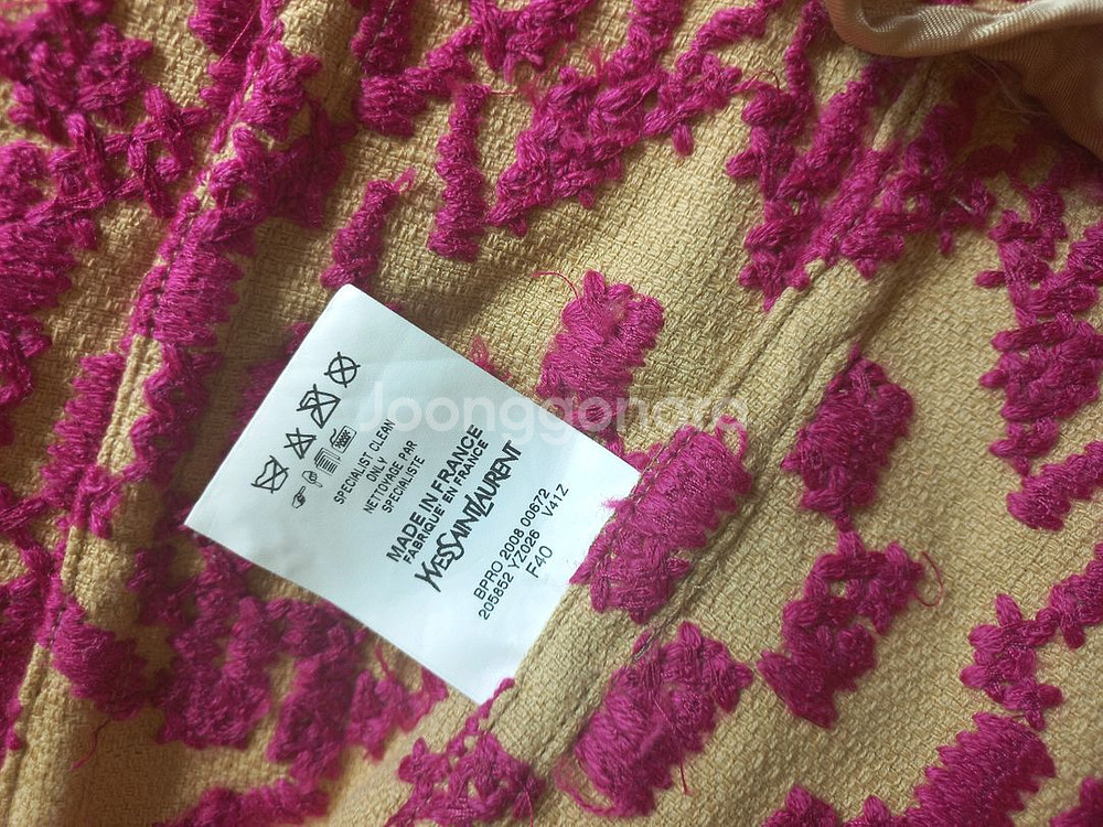 입생로랑 린가슈 패턴 자켓--1