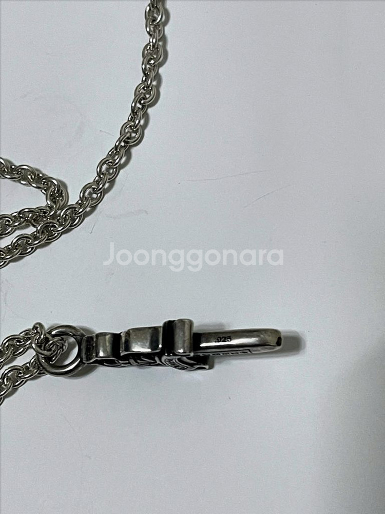 크롬하츠 NE체인 목걸이+더블대거 팬던트 세트--2