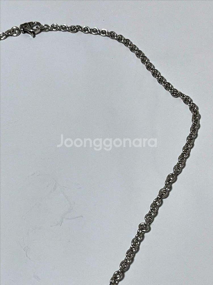 크롬하츠 NE체인 목걸이+더블대거 팬던트 세트--5